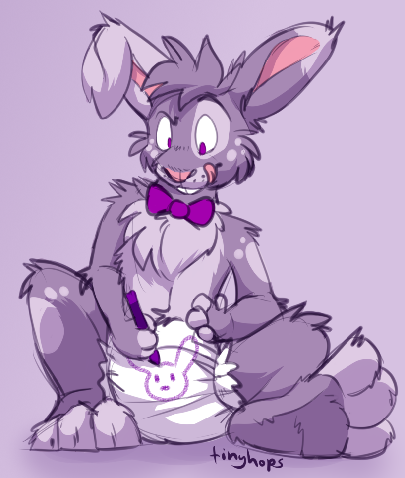 1_male 2019 anthro bottomwear buckteeth clothing diaper dipstick_ears drawing fur grey_body grey_ears grey_fur grey_hair hair lagomorph leporid licking licking_lips licking_own_lips male mammal masculine monotone_hair multicolored_body multicolored_ears multicolored_fur pink_inner_ear pink_nose purple_bowtie purple_eyes rabbit solo teeth tinyhops two_tone_body two_tone_ears two_tone_fur wearing_diaper white_body white_ears white_fur