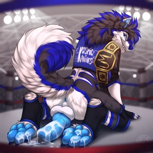 1_male 2024 animal_penis anthro anus backsack balls black_ears black_hair black_tail blue_anus blue_ears blue_eyes blue_hair blue_nose blue_pawpads blue_penis blue_tail butteredshep canid canine_genitalia canine_penis canis cum cum_on_paws cum_on_penis curled_tail dipstick_ears domestic_dog erection fur genital_fluids hair hi_res husky knot knotted_penis looking_at_viewer looking_back looking_back_at_viewer male mammal masculine multicolored_body multicolored_ears multicolored_fur multicolored_hair multicolored_tail pawpads paws penis rear_view solo tail two_tone_hair white_balls white_ears white_tail