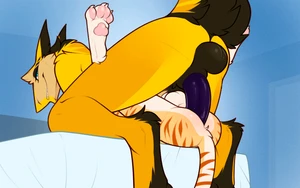 2020 2_males anal anal_penetration animal_genitalia animated animated_gif anklav anthro anthro/anthro balls black_balls black_body black_ears black_fur black_sheath black_tail blue_eyes brown_body brown_fur brown_tail dlw duo erection felid fully_sheathed fur genitals male male/male mammal markings masculine multicolored_body multicolored_ears multicolored_fur multicolored_tail multiple_males pantherine pawpads penetration penile penile_penetration penis penis_in_ass pink_pawpads purple_penis sergal sheath shiori_(anklav) striped_body striped_fur striped_tail stripes tail tail_markings tan_body tan_fur tiger two_tone_ears two_tone_tail white_balls white_body white_fur white_sheath white_tail yellow_body yellow_ears yellow_fur yellow_tail