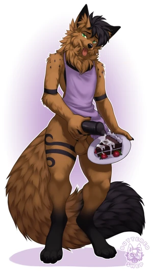 1_male 2024 absurd_res animal_penis anthro balls black_body black_ears black_fur black_hair black_penis black_tail bottomless brown_balls butteredshep canid canine_genitalia canine_penis clothed clothing cum cum_on_food dipstick_tail erection fox fur genital_fluids green_eyes hair hi_res knot knotted_penis looking_at_viewer male mammal markings masculine monotone_hair multicolored_body multicolored_ears multicolored_fur multicolored_tail orange_body orange_ears orange_fur orange_tail penis solo tahssi tail tail_markings tongue tongue_out two_tone_body two_tone_ears two_tone_fur two_tone_tail