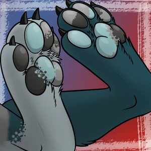 1_male 2016 anthro australian_shepherd black_pawpads blue_body blue_fur blue_pawpads canid canis claws domestic_dog fur grey_body grey_fur grey_pawpads male mammal paw_shot pawpads paws rileymutt solo toe_claws wolfaurora