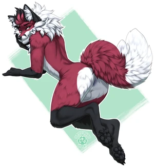 1_male 2023 anthro anus backsack balls black_body black_ears black_fur black_hair black_pawpads butteredshep canid dipstick_tail fox fur gloves_(marking) green_eyes hair inner_ear_fluff looking_at_viewer looking_back looking_back_at_viewer male mammal markings masculine monotone_ears multicolored_body multicolored_fur multicolored_hair multicolored_tail pawpads red_body red_fur red_hair red_tail socks_(marking) solo tail tail_markings tuft two_tone_hair two_tone_tail white_balls white_body white_fur white_tail