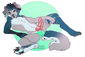 1_male 2016 animal_penis anthro australian_shepherd balls_outline black_ears black_nose black_pawpads blue_body blue_eyes blue_fur blue_hair blue_nose blue_pawpads blue_tail bottomwear bottomwear_only bulge canid canis clothed clothing curled_tail detailed_bulge dipstick_ears domestic_dog floppy_ears fur genital_outline green_bottomwear green_clothing green_underwear grey_body grey_ears grey_fur grey_nose grey_pawpads grey_tail hair humanoid_genitalia humanoid_penis hybrid_penis knot knotted_humanoid_penis knotted_penis looking_at_viewer male mammal masculine monotone_hair multicolored_body multicolored_ears multicolored_fur multicolored_tail pawpads penis penis_piercing piercing rileymutt seamen solo tail topless two_tone_ears underwear underwear_only white_body white_fur white_tail
