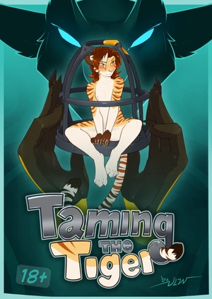 2022 2_males absurd_res anklav anthro black_tail blush brown_body brown_ears brown_fur brown_hair brown_tail chastity_cage chastity_device claws comic cover_art dipstick_tail dlw duo english_text felid fur green_eyes hair hi_res looking_aside male mammal markings masculine monotone_hair multicolored_body multicolored_ears multicolored_fur multiple_males orange_body orange_fur pantherine pink_nose sergal shiori_(anklav) striped_body striped_fur stripes tail tail_markings text tiger white_body white_ears white_fur white_tail yellow_body yellow_fur