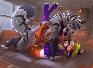 2024 2_males alikars anal anal_knotting anal_penetration animal_genitalia animal_penis anthro anthro/anthro black_body black_ears black_fur canid canine_genitalia canine_penis collar cum cum_in_ass cum_inside cum_on_chest cum_while_penetrated cumshot duo ejaculation erection eyewear fingerless_(marking) fingerless_gloves_(marking) fur genital_fluids genitals glasses gloves_(marking) green_body green_fur green_hair grey_body grey_fur hair hi_res inner_ear_fluff knot knotted_penis knotting looking_pleasured male male/male mammal markings masculine monotone_ears multicolored_body multicolored_ears multicolored_fur multiple_males open_mouth orange_body orange_fur orange_tail penetration penile penile_penetration penis penis_in_ass pink_inner_ear purple_ears purple_tail red_panda sheath socks_(marking) tail toeless_(marking) toeless_socks_(marking) tuft two_tone_ears white_body white_ears white_fur white_sheath white_tail