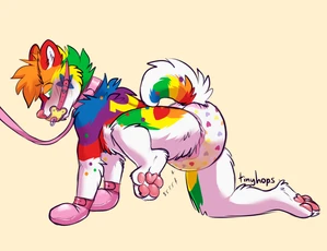 1_male 2020 anthro blue_body blue_eyes blue_fur blue_tail bottomwear canid canis clothing collar curled_tail diaper domestic_dog fur genital_fluids green_body green_fur green_tail hair husky leash male mammal masculine monotone_ears monotone_hair multicolored_body multicolored_fur multicolored_tail orange_body orange_fur orange_hair orange_tail pawpads paws pet_play pink_nose pink_pawpads purple_body purple_fur raised_leg red_body red_ears red_fur red_tail solo tail tinyhops unclean_diaper urine used_diaper wearing_diaper wet_diaper wetting wetting_diaper white_body white_fur white_tail yellow_body yellow_fur yllow_tail