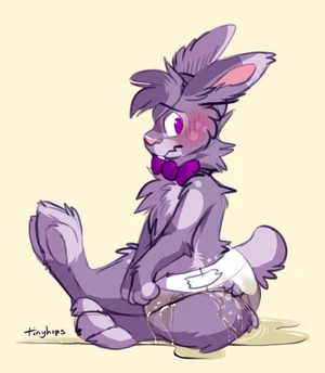 1_male 2019 anthro blush bottomwear buckteeth clothing diaper dipstick_ears drawing fur genital_fluids grey_body grey_ears grey_fur grey_hair hair hi_res lagomorph leaking_diaper leporid male mammal masculine monotone_hair multicolored_body multicolored_ears multicolored_fur pink_inner_ear pink_nose purple_bowtie purple_eyes rabbit solo teeth tinyhops two_tone_body two_tone_ears two_tone_fur unclean_diaper urine used_diaper wearing_diaper wet_diaper white_body white_ears white_fur