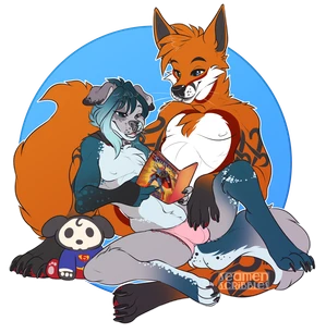 2016 2_males anthro anthro/anthro australian_shepherd black_ears black_nose blue_body blue_fur blue_hair blue_nose blue_tail bottomwear bulge bulge_fondling canid canis clothing curled_tail dipstick_ears domestic_dog duo femboy floppy_ears fox fur grey_body grey_ears grey_fur grey_tail hair male male/male mammal masculine monotone_ears monotone_hair monotone_tail multicolored_body multicolored_ears multicolored_fur multicolored_tail multiple_males orange_body orange_ears orange_fur orange_tail panties pink_bottomwear pink_clothing pink_panties pink_underwear red_body red_fur rileymutt seamen snarlythefox tail two_tone_ears underwear white_body white_fur white_tail