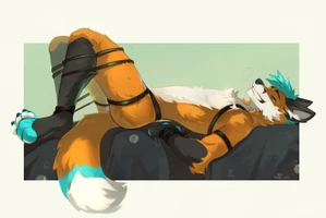 1_male 2023 alikars ankles_tied anthro arms_tied black_body black_ears black_fur blue_body blue_eyes blue_fur blue_hair blue_tail bound canid dipstick_tail fingerless_(marking) fingerless_gloves_(marking) fox fur gloves_(marking) hair hi_res legs_tied male mammal markings masculine monotone_ears monotone_hair multicolored_body multicolored_fur multicolored_tail orange_body orange_fur orange_tail restrained socks_(marking) solo tail tail_markings toeless_(marking) toeless_socks_(marking) white_body white_fur white_tail