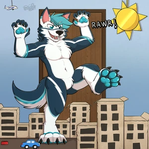 1_male 2025 absurd_res anthro black_body black_ears black_fur black_nose black_tail blue_body blue_ears blue_eyes blue_fur blue_hair blue_pawpads blue_tail canid canis dipstick_ears freki_(kuro_boi) fur gaokun hair hi_res male mammal masculine monotone_hair multicolored_body multicolored_ears multicolored_fur multicolored_tail open_mouth pawpads solo tail werewolf white_body white_ears white_fur white_tail wolf