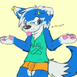 1_male 2016 absurd_res anthro black_nose blep blue_body blue_ears blue_eyes blue_fur blue_hair blue_tail border_collie bottomwear boxer_briefs canid canis clothing dipstick_ears dipstick_tail domestic_dog floppy_ears fur gao_(gaokun) gaokun green_clothing green_topwear hair hi_res looking_at_viewer male mammal markings masculine multicolored_ears multicolored_hair multicolored_tail pawpads pink_pawpads shrugging solo tail tail_markings tongue tongue_out topwear two_tone_ears two_tone_hair two_tone_tail underwear white_body white_ears white_fur white_hair white_tail