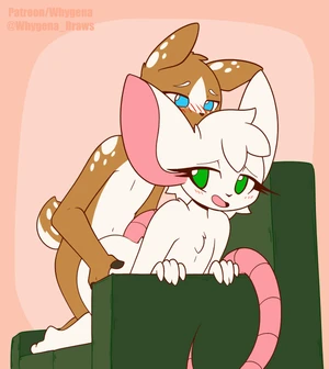 2_males anal anal_penetration animated animated_gif anthro anthro/anthro anthro_penetrated anthro_penetrating anthro_penetrating_anthro big_ears blue_eyes blush brown_body brown_ears brown_fur brown_tail darin_(whygena) deer duo feminine fur furniture green_eyes hair male male/male male_penetrated male_penetrating male_penetrating_male mammal markings monotone_ears monotone_fur monotone_tail multicolored_body multicolored_ears multicolored_fur multicolored_tail multiple_males murid new_world_deer penetration pink_inner_ear rat rat_tail reggie_(whygena) rodent sex sofa spots spotted_body spotted_ears spotted_fur spotted_tail tail two_tone_body two_tone_ears two_tone_fur two_tone_tail white-tailed_deer white_body white_ears white_fur white_hair whygena