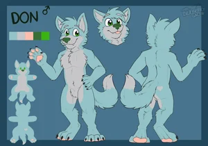 2021 anthro blep blue_body blue_ears blue_fur blue_hair blue_tail canid canis chibi claws cute_fangs dipstick_tail donovan_dmc eyebrows fangs fur gaokun gender_symbol green_nose grey_body grey_eyebrows grey_fur grey_tail hair headshot_portrait heart_(marking) hi_res looking_at_viewer male male_symbol mammal markings masculine model_sheet monotone_ears monotone_hair multicolored_body multicolored_fur multicolored_tail pawpads pink_pawpads portrait solo symbol tail toe_claws tongue tongue_out watermark wolf