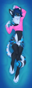 1_male 2020 absurd_res anthro balls black_clothing black_legwear black_thigh_highs black_unitard blue_body blue_eyes blue_fur blue_glans blue_hair blue_nose blue_penis blue_tail clothed clothing dipstick_tail erection felid femboy feminine fur glans grey_body grey_fur grey_tail hair hi_res humanoid_genitalia humanoid_penis inner_ear_fluff kilow legwear male mammal markings multicolored_body multicolored_ears multicolored_fur multicolored_tail off_shoulder penis pink_clothing pink_topwear psd_export solo tail tail_markings thigh_highs topwear tuft two_tone_ears unitard valkoinen white_balls white_body white_fur white_inner_ear white_tail